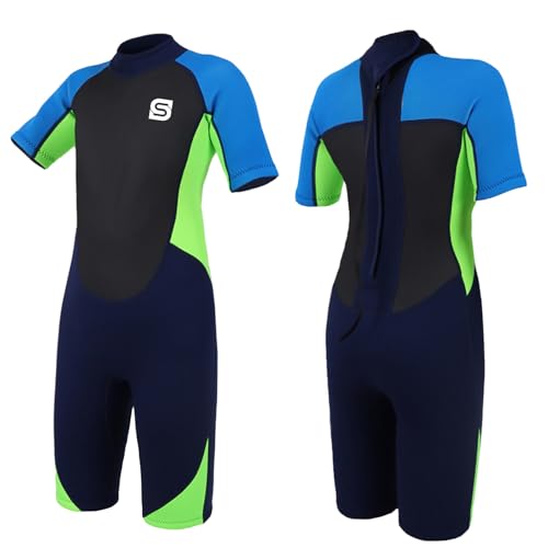 Summshall Neoprenanzug Kinder, 2.5mm Neopren Kinder Neoprenanzug Jugend Kurz Lang Wärmender Neoprenanzüge Thermal Badeanzug für Mädchen und Jungen zum Tauchen, Schwimmen, Surfen Summshall Neoprenanzug Kinder, 2.5mm Neopren Kinder Neoprenanzug Jugend Kurz Lang Wärmender Neoprenanzüge Thermal Badeanzug für Mädchen und Jungen zum Tauchen, Schwimmen, Surfen von Summshall