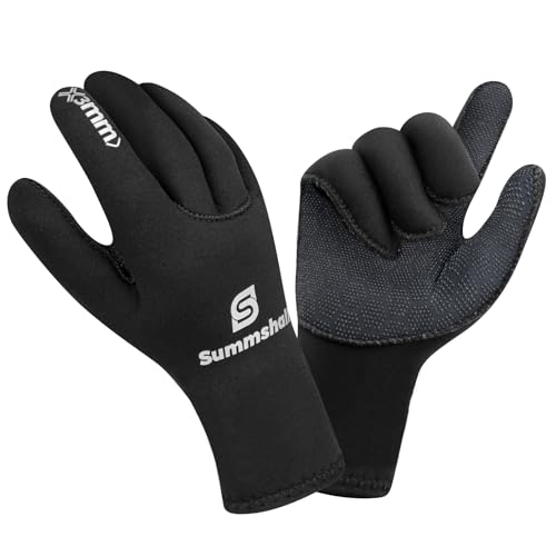 Summshall Neoprenhandschuhe, 3mm Neopren Handschuhe Herren Damen Wärmende Tauchhandschuhe Anti-Rutsch Neoprenanzug Handschuhe für zum Tauchen, Surfen, Kajakfahren, Schnorcheln, Segeln, Bootfahren Summshall Neoprenhandschuhe, 3mm Neopren Handschuhe Herren Damen Wärmende Tauchhandschuhe Anti-Rutsch Neoprenanzug Handschuhe für zum Tauchen, Surfen, Kajakfahren, Schnorcheln, Segeln, Bootfahren von Summshall
