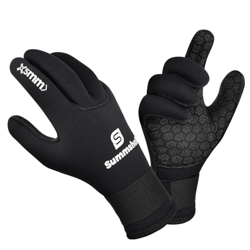 Summshall Neoprenhandschuhe, 5mm Neopren Handschuhe Herren Damen Wärmende Tauchhandschuhe Anti-Rutsch Neoprenanzug Handschuhe für zum Tauchen, Surfen, Kajakfahren, Schnorcheln, Segeln, Bootfahren Summshall Neoprenhandschuhe, 5mm Neopren Handschuhe Herren Damen Wärmende Tauchhandschuhe Anti-Rutsch Neoprenanzug Handschuhe für zum Tauchen, Surfen, Kajakfahren, Schnorcheln, Segeln, Bootfahren von Summshall