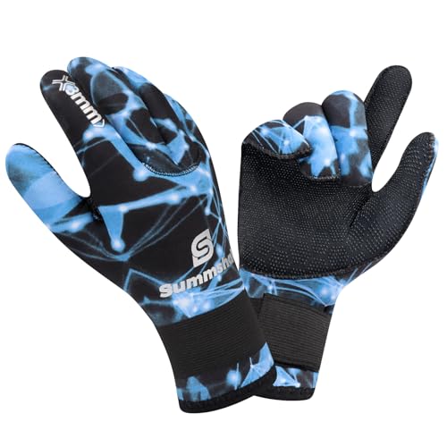 Summshall Neoprenhandschuhe 3mm Neopren Handschuhe für Damen Herren Thermisch Anti-Rutsch Wärmender Tauchhandschuhe mit elastischem Handgelenk zum Tauchen, Surfen, Schnorcheln Summshall Neoprenhandschuhe 3mm Neopren Handschuhe für Damen Herren Thermisch Anti-Rutsch Wärmender Tauchhandschuhe mit elastischem Handgelenk zum Tauchen, Surfen, Schnorcheln von Summshall