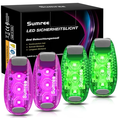 Sumree LED Blinklicht Schulranzen Sicherheitslicht 4er Set, Clip Sicherheit Licht Kinderwagen Licht Lauflicht Haustier Licht für Kinder Rucksack, Hunde Leuchtanhänger, Katzen, Jogger, Kinderwagen Sumree LED Blinklicht Schulranzen Sicherheitslicht 4er Set, Clip Sicherheit Licht Kinderwagen Licht Lauflicht Haustier Licht für Kinder Rucksack, Hunde Leuchtanhänger, Katzen, Jogger, Kinderwagen von Sumree