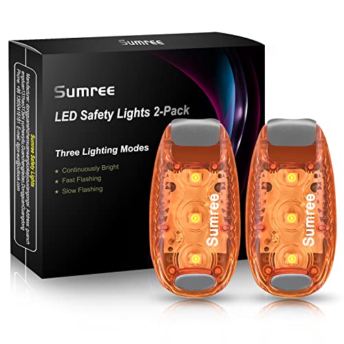 Sumree LED Blinklicht Schulranzen Sicherheitslicht 2er Set, Clip Sicherheit Licht Kinderwagen Licht Lauflicht Haustier Licht für Kinder Rucksack, Hunde Leuchtanhänger, Katzen, Jogger, Kinderwagen von Sumree