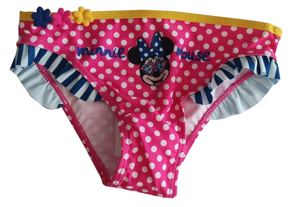 Sun City Badeslip Minnie Maus Badehose, Bikinihose, Badeslip, Badeanzug, Pink-Weiß gepun von Sun City