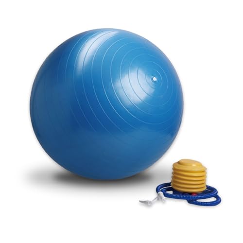 Sun & Sia Source of your Natural Beauty Yb65-bl Yoga und Fitness Größe M 65 cm Blau-Pumpe bereitgestellt-resistenter und Multi-Gebrauch-Fitnessstudio-Ball-Pilates Ball-55 cm Durchmesser-optimal, M von Sun & Sia Source of your Natural Beauty