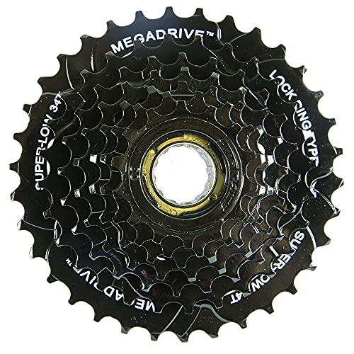 SunRace MFM300-7 Speed 14-34T Black Freewheel Kassette 7 Gang Sport Outdoor schwarz von SunRace