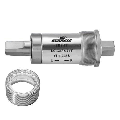 Sunrace Unisex – Erwachsene BBS 18 Innenlager, Silber, 111 mm Sunrace Unisex – Erwachsene BBS 18 Innenlager, Silber, 111 mm von SunRace