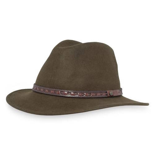Sunday Afternoons Rambler Fedora-Hut, für Herren und Damen, 100% Wollfilz, Outback-Stil, 6,3 cm Krempe, UV-Schutz, UV-Schutz, wasserabweisend, Olivgrün, Größe M Sunday Afternoons Rambler Fedora-Hut, für Herren und Damen, 100% Wollfilz, Outback-Stil, 6,3 cm Krempe, UV-Schutz, UV-Schutz, wasserabweisend, Olivgrün, Größe M von Sunday Afternoons