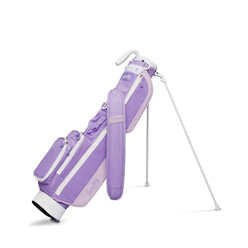 Sunday Golf Loma Bag - Leichte Golftasche mit Gurt und Ständer - Leicht zu tragende Pitch n Putt Golftasche - Standtasche für die Driving Range, Par 3 und Executive Courses, 78.7 cm (Lavendel) von Sunday Golf