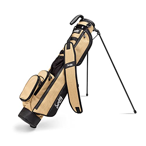 Sunday Golf Loma Tasche – leichte Golftasche mit Riemen und Ständer – einfach zu tragende Pitch n Putt Golftasche – Par 3 und Executive Kurse, 31 Zoll hoch (Sandstein) von Sunday Golf