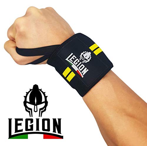 LEGION Professionelle Handgelenkbandagen für Gewichtheben im Fitnessstudio, Wrist Wraps, Handgelenkbandagen für Fitness, Bodybuilding, Powerlifting, Crossfit, Calisthenics, (Paar, 51 x 8 cm) von LEGION