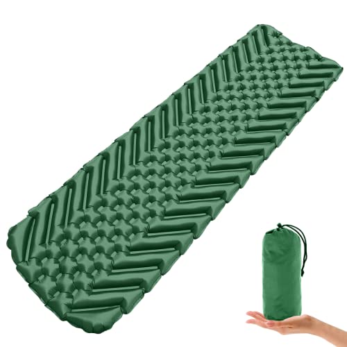 Isomatte Camping Outdoor Ultraleicht Camping Isomatte Aufblasbare, wasserdichte Faltbar Luftmatratze, Kleines Packmass Campingmatte Schlafmatten für Camping Wandern Sport Reisen Backpacking von Sundom