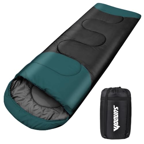 Schlafsack Outdoor für Camping 3 Jahreszeiten Erwachsene Schlafsack, 2 in 1 Funktion Deckenschlafsäcke, Warm, Leichtgewichtig, Wasserdicht für Rucksackreisen, Wandern und Reisen von Sundom