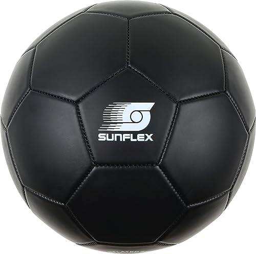 Sunflex Fußball Black | robust und langlebig mit perfektem Sprungverhalten | hervorragendes Ballgefühl | für alle Altersgruppen geeignet | Ballgröße 5 Sunflex Fußball Black | robust und langlebig mit perfektem Sprungverhalten | hervorragendes Ballgefühl | für alle Altersgruppen geeignet | Ballgröße 5 von Sunflex