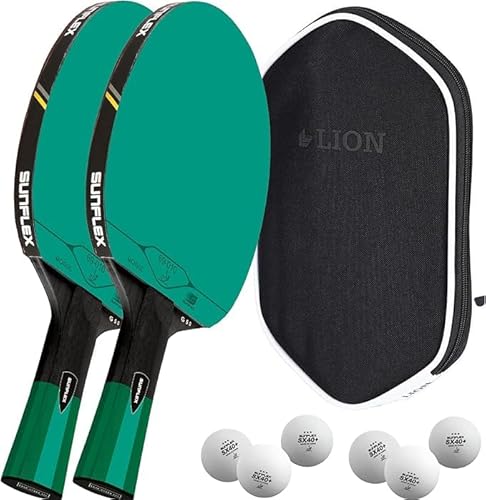 Sunflex G50 2 x Tischtennisschläger + Tischtennishülle Wallet + 2 x 3*** ITTF SX40+ Tischtennisbälle | Tischtennisschlägerset | Tischtennis Profi Set Sunflex G50 2 x Tischtennisschläger + Tischtennishülle Wallet + 2 x 3*** ITTF SX40+ Tischtennisbälle | Tischtennisschlägerset | Tischtennis Profi Set von Sunflex