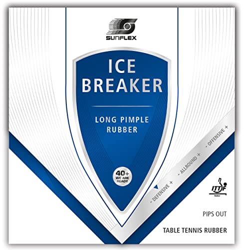 Sunflex Ice Breaker Tischtennis-Belag | professionelle Lang Noppe | ITTF zugelassen | gefährliches Angriffsspiel | ohne Schwamm | rot Sunflex Ice Breaker Tischtennis-Belag | professionelle Lang Noppe | ITTF zugelassen | gefährliches Angriffsspiel | ohne Schwamm | rot von Sunflex