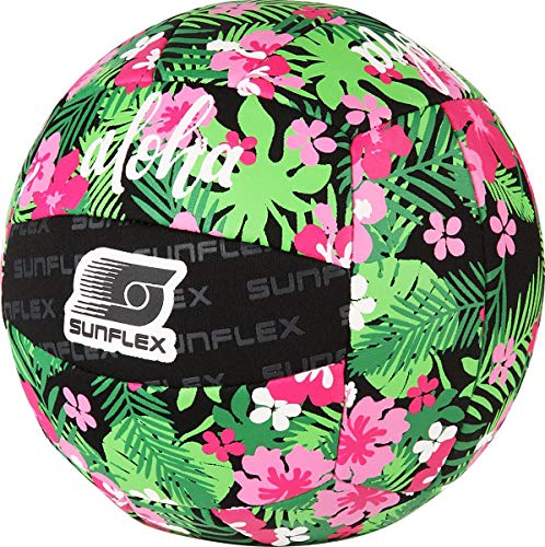 Sunflex Neopren Zubehör Beach und Funball Tropical Flower Größe 3 | Volleyball weich und leicht für den Strand und das Wasser | extrem robust und für jede Altersgruppe… von Sunflex