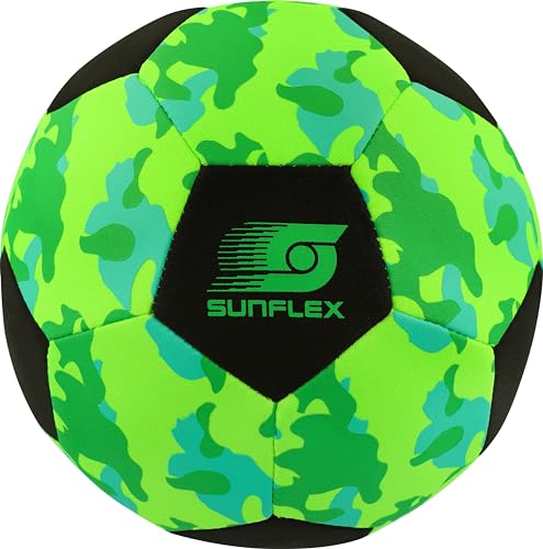 Sunflex Neopren Zubehör Fußball Camo green | Beach-Fußball zum Barfuß Spielen | weich und robust für Strand, Wiese und Wasser | für Jede Altersgruppe von Sunflex