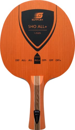 Sunflex SHO All+ Tischtennis-Holz | professionelles Allround Holz | 5 Furniere | tolle Balance zwischen Tempo und Kontrolle | gerader Griff Sunflex SHO All+ Tischtennis-Holz | professionelles Allround Holz | 5 Furniere | tolle Balance zwischen Tempo und Kontrolle | gerader Griff von Sunflex