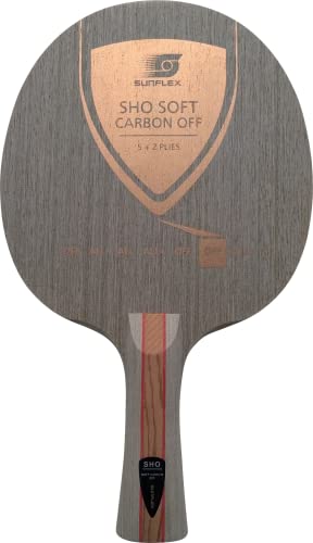 Sunflex SHO Soft Carbon Off Tischtennis-Holz | professionelles Offensiv Holz | 7 Furniere mit Carbon | gefühlvoll und schnell | gerader Griff Sunflex SHO Soft Carbon Off Tischtennis-Holz | professionelles Offensiv Holz | 7 Furniere mit Carbon | gefühlvoll und schnell | gerader Griff von Sunflex
