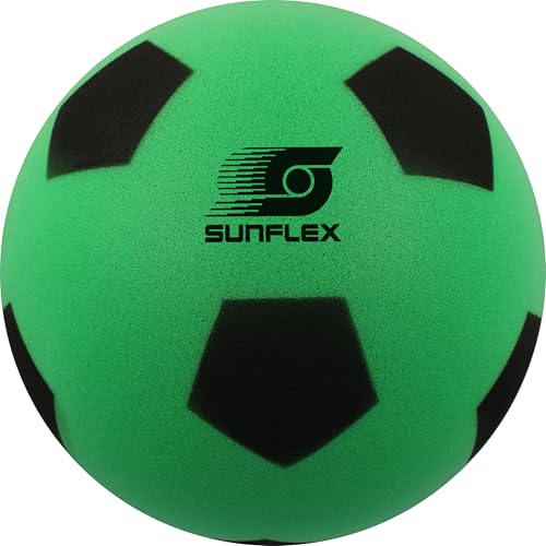 Sunflex Softfußball Grün | Schaumstoff Fußball für Indoor und Outdoor | Softfußball 20cm | Softball für Kinder ab 36 Monaten | Schaumstoffball drinnen und draußen Sunflex Softfußball Grün | Schaumstoff Fußball für Indoor und Outdoor | Softfußball 20cm | Softball für Kinder ab 36 Monaten | Schaumstoffball drinnen und draußen von Sunflex