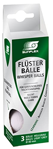 Sunflex Tischtennis Flüsterball 40+ | Schaumgummiball mit super Rebound - sehr Windstabil | Für leises Tischtennis Spielen | langsamer Tischtennisball Sunflex Tischtennis Flüsterball 40+ | Schaumgummiball mit super Rebound - sehr Windstabil | Für leises Tischtennis Spielen | langsamer Tischtennisball von Sunflex