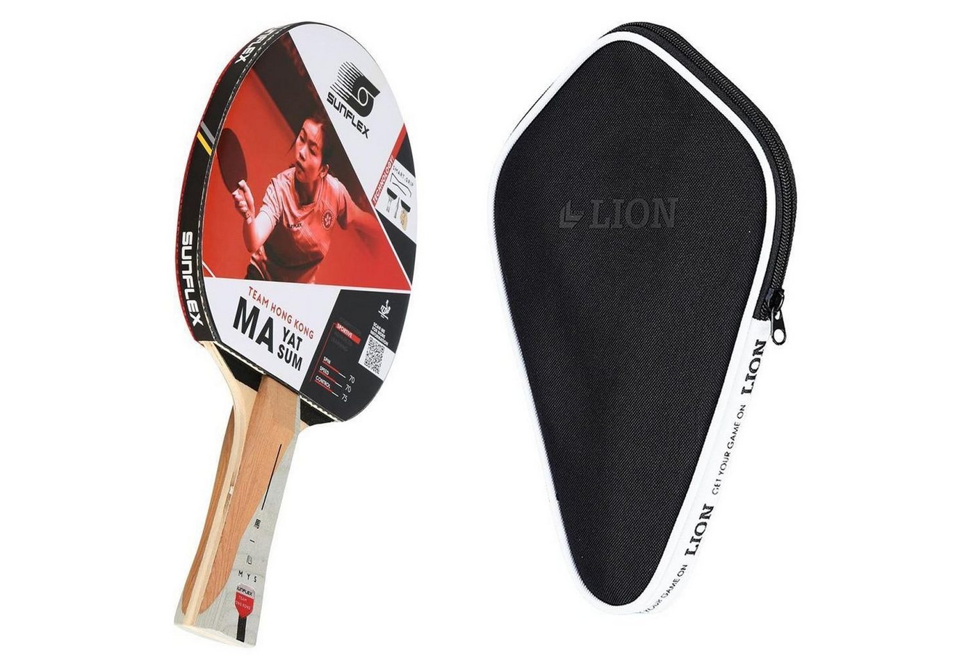 Sunflex Tischtennisschläger MA YAT SUM + Tischtennishülle, Tischtennis Schläger Set Tischtennisset Table Tennis Bat Racket Sunflex Tischtennisschläger MA YAT SUM + Tischtennishülle, Tischtennis Schläger Set Tischtennisset Table Tennis Bat Racket von Sunflex
