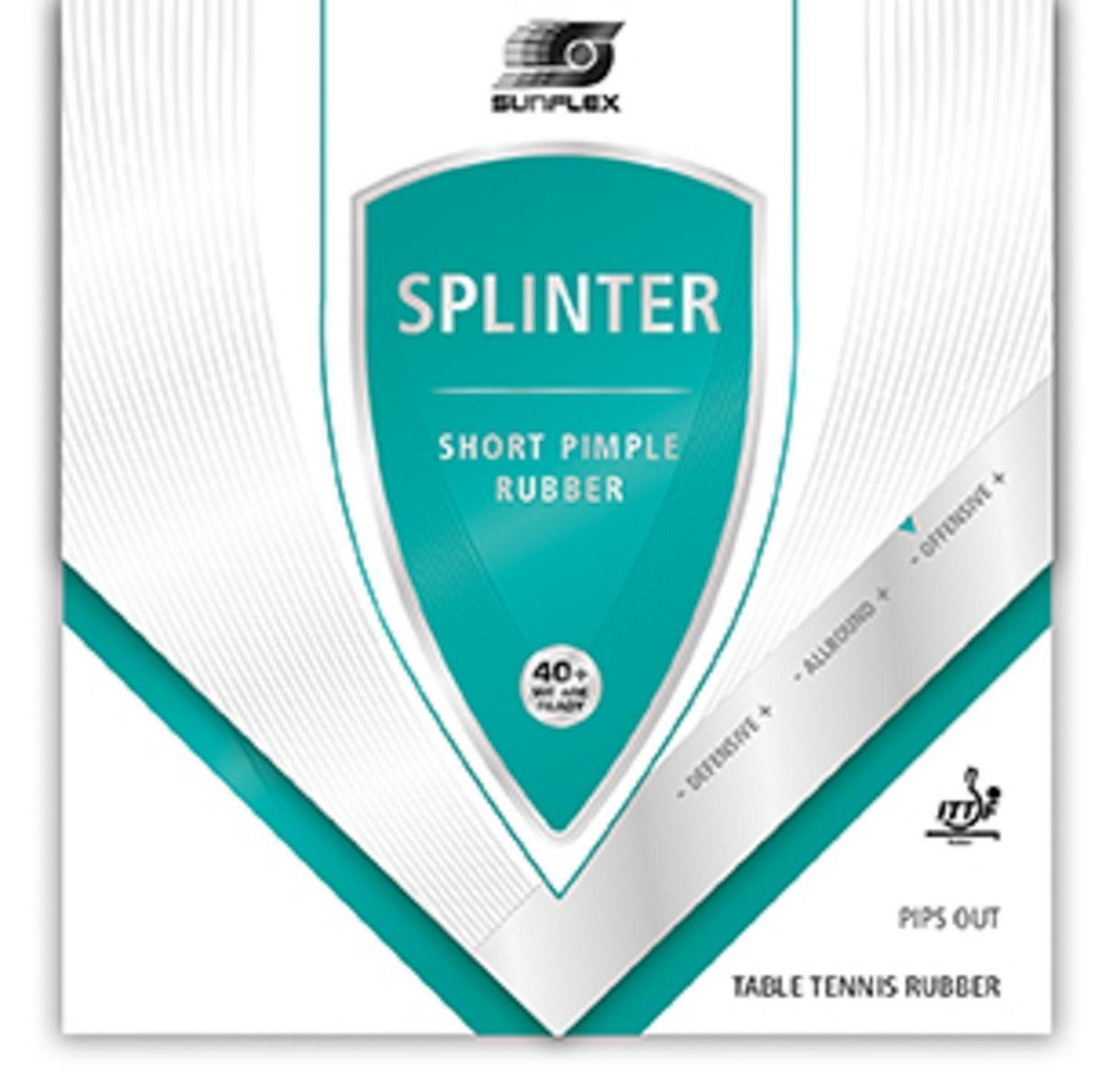 Sunflex Tischtennisschläger Splinter Tischtennis-Belag, 2,0mm Schwamm schwarz Sunflex Tischtennisschläger Splinter Tischtennis-Belag, 2,0mm Schwamm schwarz von Sunflex
