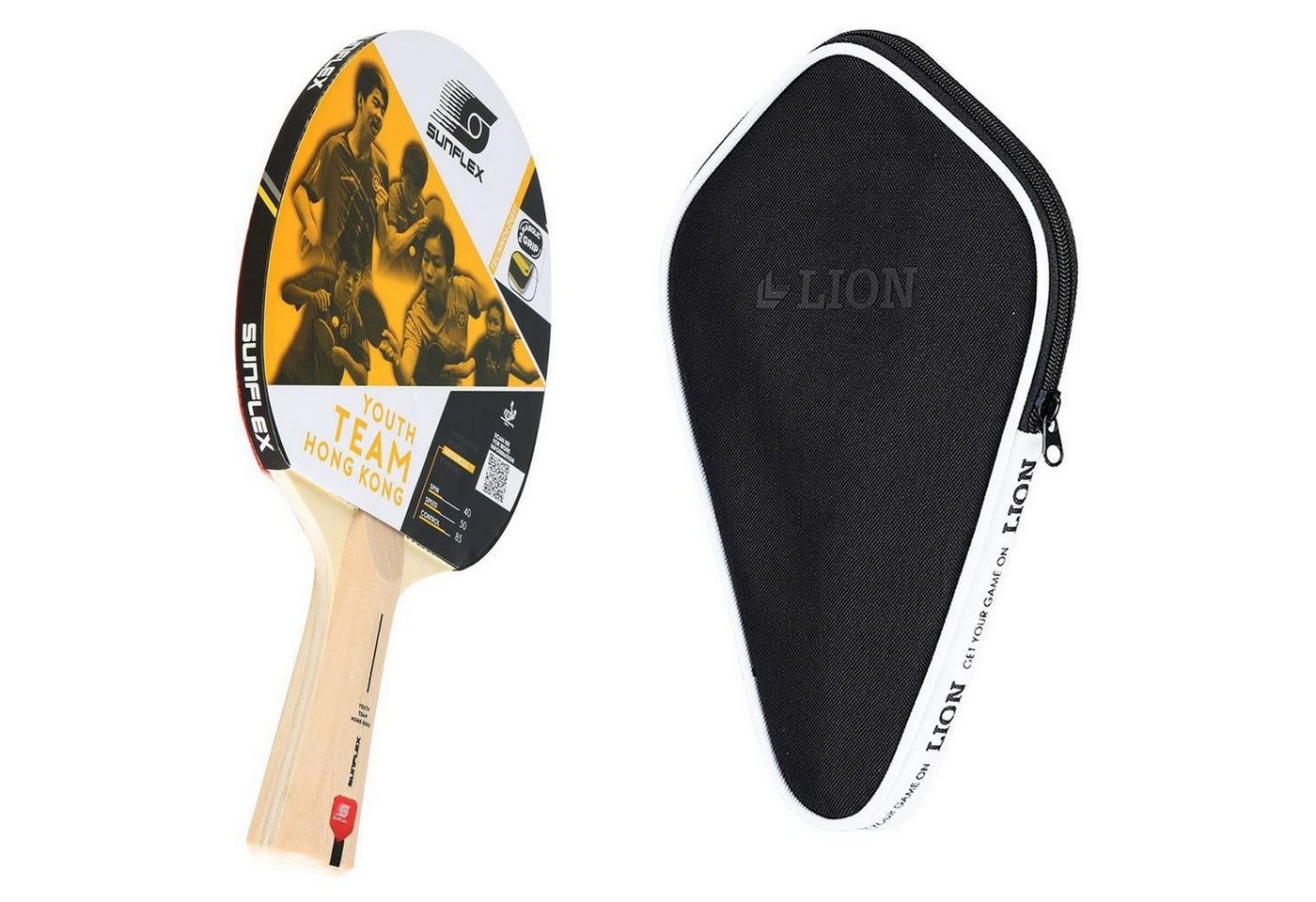 Sunflex Tischtennisschläger Youth Team Hong Kong + Tischtennishülle, Tischtennis Schläger Set Tischtennisset Table Tennis Bat Racket Sunflex Tischtennisschläger Youth Team Hong Kong + Tischtennishülle, Tischtennis Schläger Set Tischtennisset Table Tennis Bat Racket von Sunflex