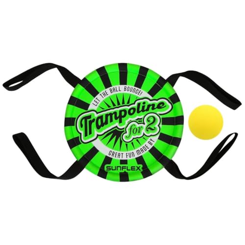 Sunflex Trampoline for 2 Grün | Geschicklichkeitsspiel für Zwei | Outdoor | Robustes Neopren-Trampoline mit Eva-Ball | fördert Hand-Auge Koordination & Motorik | ideal für Kinder Sunflex Trampoline for 2 Grün | Geschicklichkeitsspiel für Zwei | Outdoor | Robustes Neopren-Trampoline mit Eva-Ball | fördert Hand-Auge Koordination & Motorik | ideal für Kinder von Sunflex