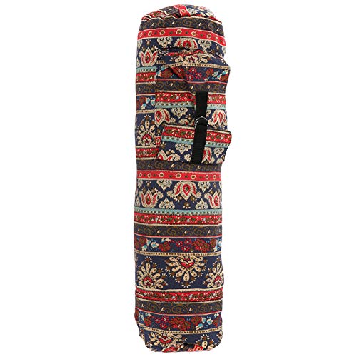Sunicon Yoga-Umhängetasche, bedruckt, mit doppeltem durchgehendem Reißverschluss, Aufbewahrung für Yoga-Matte, Verstellbarer Schultergurt (Südostasien Rot) von Sunicon