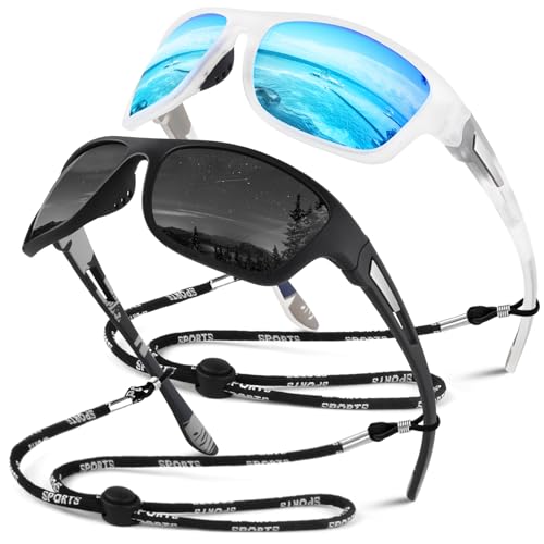 Sunier Sonnenbrille Herren Polarisiert Sport Fahrradbrille Damen Verspiegelt, Unzerbrechliche Sonnenbrille Angeln Fahren mit 100% UV400-Schutz Cat 3 CE Sunier Sonnenbrille Herren Polarisiert Sport Fahrradbrille Damen Verspiegelt, Unzerbrechliche Sonnenbrille Angeln Fahren mit 100% UV400-Schutz Cat 3 CE von Sunier