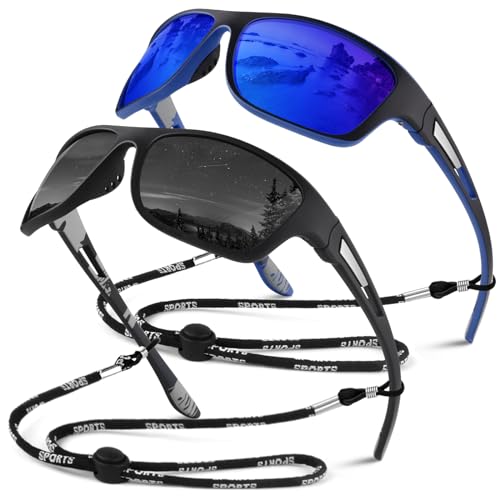 Sunier Sonnenbrille Herren Polarisiert Sport Fahrradbrille Damen Verspiegelt, Unzerbrechliche Sonnenbrille Angeln Fahren mit 100% UV400-Schutz Cat 3 CE Sunier Sonnenbrille Herren Polarisiert Sport Fahrradbrille Damen Verspiegelt, Unzerbrechliche Sonnenbrille Angeln Fahren mit 100% UV400-Schutz Cat 3 CE von Sunier
