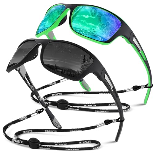 Sunier Sonnenbrille Herren Polarisiert Sport Fahrradbrille Damen Verspiegelt, Unzerbrechliche Sonnenbrille Angeln Fahren mit 100% UV400-Schutz Cat 3 CE Sunier Sonnenbrille Herren Polarisiert Sport Fahrradbrille Damen Verspiegelt, Unzerbrechliche Sonnenbrille Angeln Fahren mit 100% UV400-Schutz Cat 3 CE von Sunier