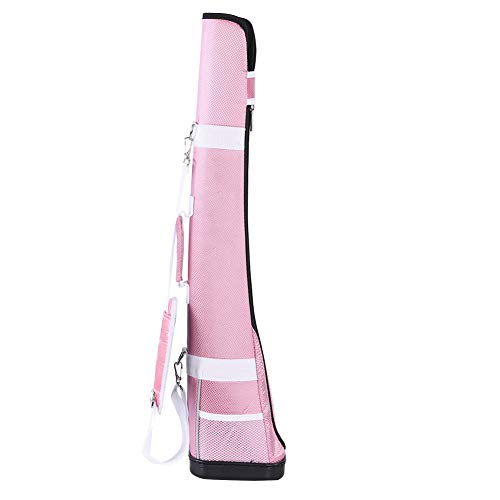 2 Farben -Reisetasche, Tragbare Golfschläger-Nylon-Aufbewahrungstasche 3 Schläger, Leichte Tragetasche Männer und Frauen (Rosa) von Sunisfa