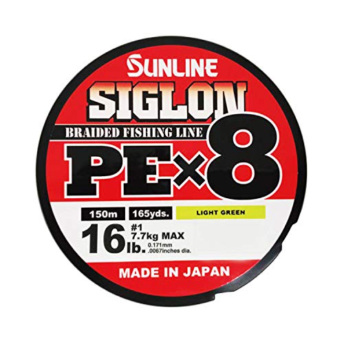 Sunline Siglon Braid Pe X8 Light Green 0.171mm 7.7Kg 150m Sunline Siglon Braid Pe X8 Light Green 0.171mm 7.7Kg 150m von Sunline