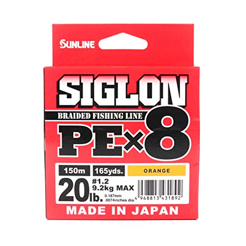Sunline Erwachsene Siglon Braid Pe X8 Line Orange 0.187mm-9.2Kg-150Mt, 0.187MM-150MT-9.2KG Sunline Erwachsene Siglon Braid Pe X8 Line Orange 0.187mm-9.2Kg-150Mt, 0.187MM-150MT-9.2KG von Sunline