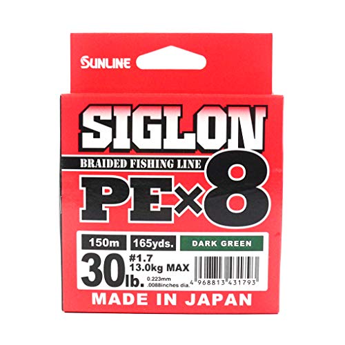 Sunline Siglon Braid Pe X8 Schnur Dark Green 0.223mm - 150M - 13Kg von Sunline