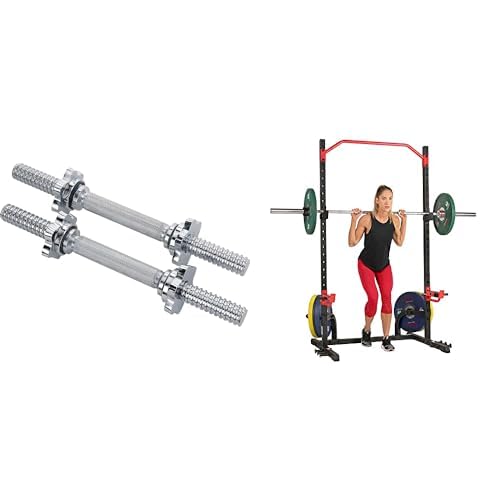 Sunny Health & Fitness 35,5 cm Hantelstangen-Set STDBH-14 + Power Zone Hockstellung SF-XF9931 von Sunny Health & Fitness