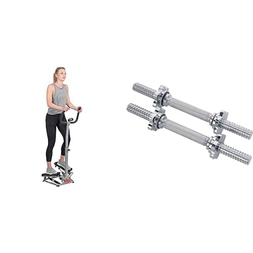 Sunny Health & Fitness 35,5 cm Hantelstangen-Set STDBH-14 + Twist Stepper mit Lenker SF-S020027 von Sunny Health & Fitness