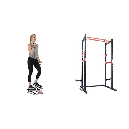 Sunny Health & Fitness Gesamt-Körper Fortgeschrittener Stepper SF-S0979 + Power Zone Stärke Rack SF-XF9925 von Sunny Health & Fitness