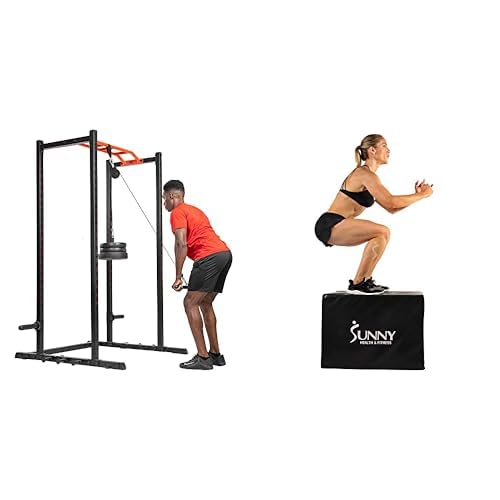 Sunny Health & Fitness LAT-Pull-Down-Aufsatz SF-XFA006 + Schaumstoff Plyo Box No. 072 von Sunny Health & Fitness