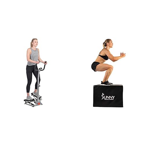 Sunny Health & Fitness Twist Stepper mit Lenker SF-S020027 + Schaumstoff Plyo Box No. 072 von Sunny Health & Fitness