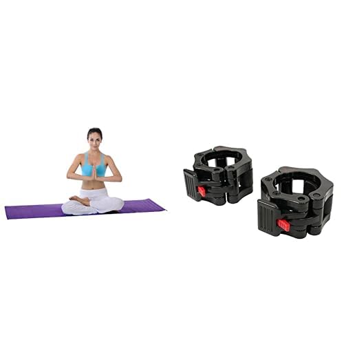 Sunny Health & Fitness Yoga Matte NO. 031-P + Shark Klemmverschluss-Kragen NO. 076 von Sunny Health & Fitness