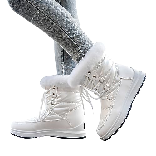 1 Cent Artikel, Damen Boots Winter Gefüttert Wasserdicht Snowboot Schneestiefel Warm Kurze Stiefeletten Winterboots Komfort Winter Boots Winterschuhe Winterstiefel Ankle Boots von Sunnyuk