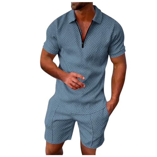 2 teiler Herren Jogging, 2 Teiler Herren Sommer Outfit Zweiteiler Trainingsanzug Kurzarm Reißverschluss Poloshirt und Kurze Hose Set Kleidung Sportanzug Casual Jogginganzug Freizeitanzug Sport Anzug 2 teiler Herren Jogging, 2 Teiler Herren Sommer Outfit Zweiteiler Trainingsanzug Kurzarm Reißverschluss Poloshirt und Kurze Hose Set Kleidung Sportanzug Casual Jogginganzug Freizeitanzug Sport Anzug von Sunnyuk