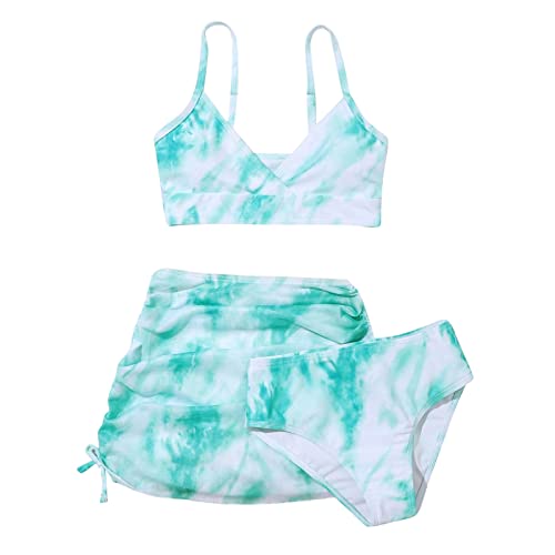 3 Stück Mädchen Bikini Sets Schwimmanzug Kinder Einfarbiges Strand Bademode Bikini Oberteil mit Triangel Bikinihose Und Kurz Shorts Teenager Badeanzüge mit Verstellbare Schultergurte 9-14 Jahre 3 Stück Mädchen Bikini Sets Schwimmanzug Kinder Einfarbiges Strand Bademode Bikini Oberteil mit Triangel Bikinihose Und Kurz Shorts Teenager Badeanzüge mit Verstellbare Schultergurte 9-14 Jahre von Sunnyuk