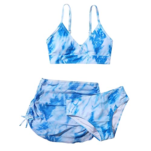 3 Stück Mädchen Bikini Sets Schwimmanzug Kinder Einfarbiges Strand Bademode Bikini Oberteil mit Triangel Bikinihose Und Kurz Shorts Teenager Badeanzüge mit Verstellbare Schultergurte 9-14 Jahre 3 Stück Mädchen Bikini Sets Schwimmanzug Kinder Einfarbiges Strand Bademode Bikini Oberteil mit Triangel Bikinihose Und Kurz Shorts Teenager Badeanzüge mit Verstellbare Schultergurte 9-14 Jahre von Sunnyuk