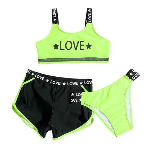 3 Stück Mädchen Bikini Sets Schwimmanzug Kinder Einfarbiges Strand Bademode Bikini Oberteil mit Triangel Bikinihose Und Kurz Shorts Teenager Badeanzüge mit Verstellbare Schultergurte 9-14 Jahre 3 Stück Mädchen Bikini Sets Schwimmanzug Kinder Einfarbiges Strand Bademode Bikini Oberteil mit Triangel Bikinihose Und Kurz Shorts Teenager Badeanzüge mit Verstellbare Schultergurte 9-14 Jahre von Sunnyuk