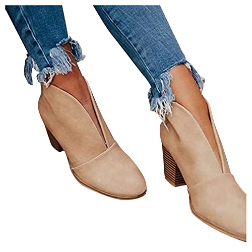 Angebote des Tages Heute, Ankle Boots Damen mit Absatz Western Winter Kurzstiefel Elegant Klassisch Westernstiefel Stiefeletten Winterstiefel Halbhohe Leder Cowboystiefel Halbstiefel Angebote des Tages Heute, Ankle Boots Damen mit Absatz Western Winter Kurzstiefel Elegant Klassisch Westernstiefel Stiefeletten Winterstiefel Halbhohe Leder Cowboystiefel Halbstiefel von Sunnyuk