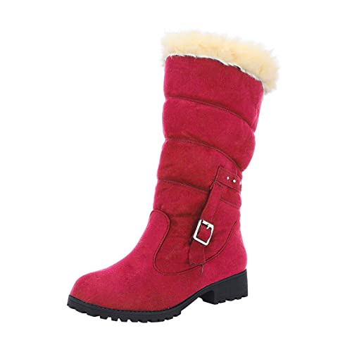 Angebote des Tages Heute, Damen Winterschuhe Wasserdicht Gefüttert Winterboots Winterstiefel Komfort Kurze Stiefeletten Schneestiefel Warm Winter Boots Snowboot Ankle Boots von Sunnyuk